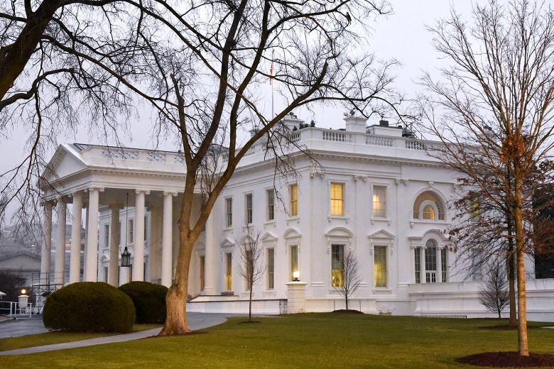 Exterior of the White House.
